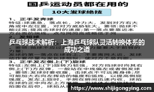 乒乓球战术解析：上海乒乓球队灵活转换体系的成功之道
