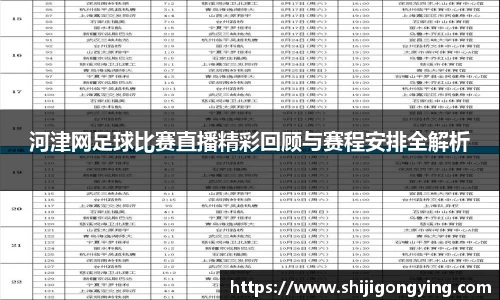 河津网足球比赛直播精彩回顾与赛程安排全解析